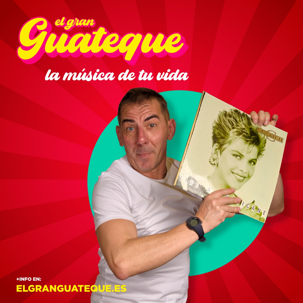 Guatecada de Edi FM: Vinilo de C.C. Catch marcando el ritmo.